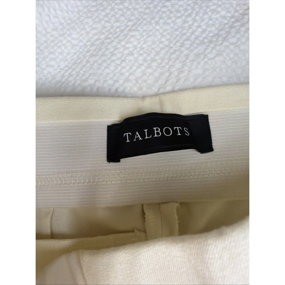 Talbots Essex Ankle Pants 4P Ivory - Picture 3 of 6